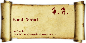 Hand Noémi névjegykártya